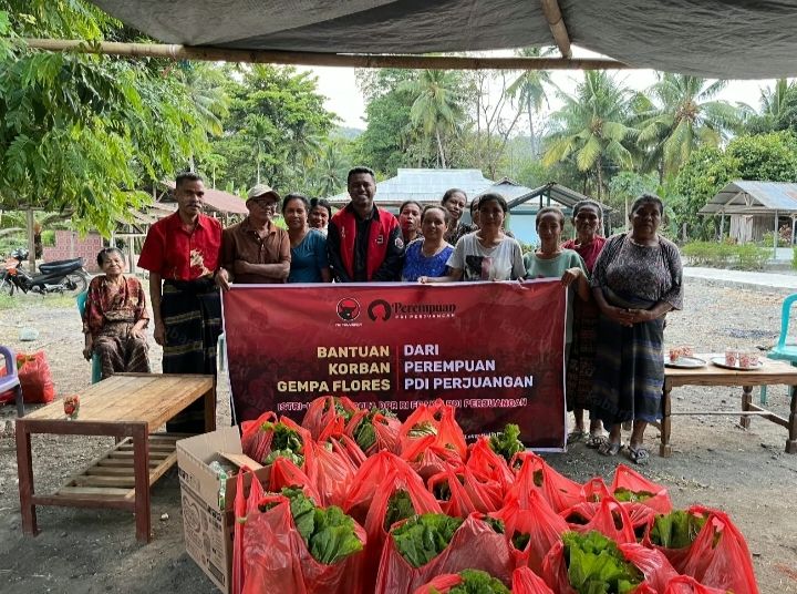 Perempuan PDI Perjuangan Bantu Kelompok Rentan Terdampak Gempa di Ende