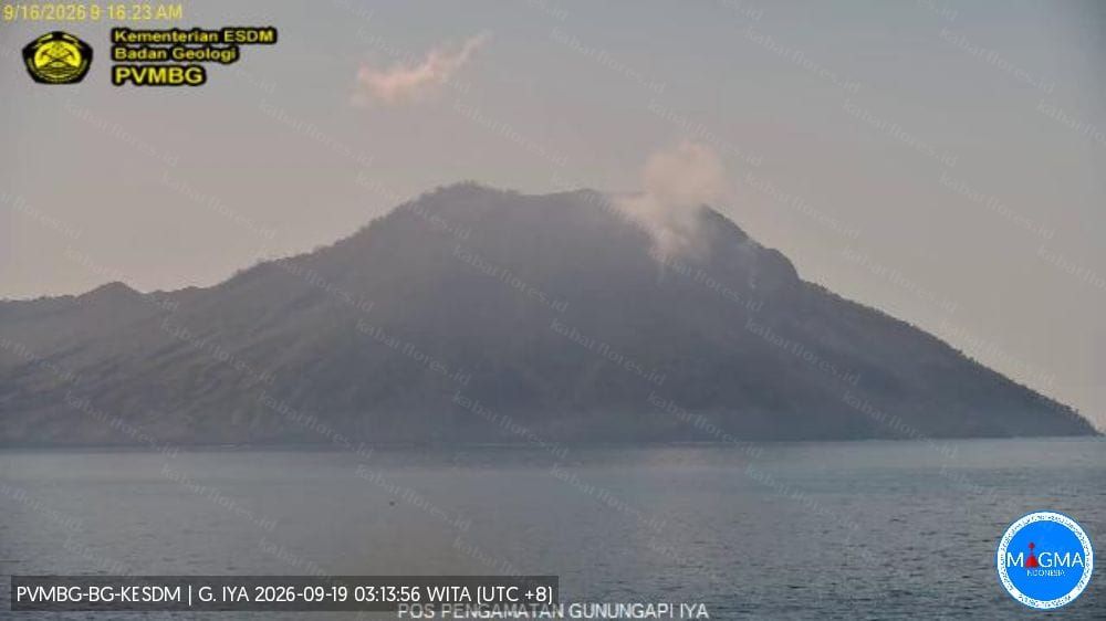 Gunung Iya di Ende Masih Berstatus Waspada, Dua Gempa Terasa Terekam dalam Sehari