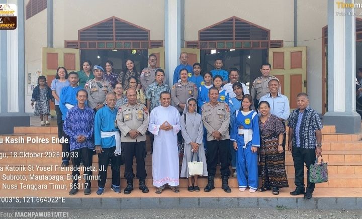 Minggu Kasih di Mautapaga, Polres Ende Serap Aspirasi Umat soal Kamtibmas